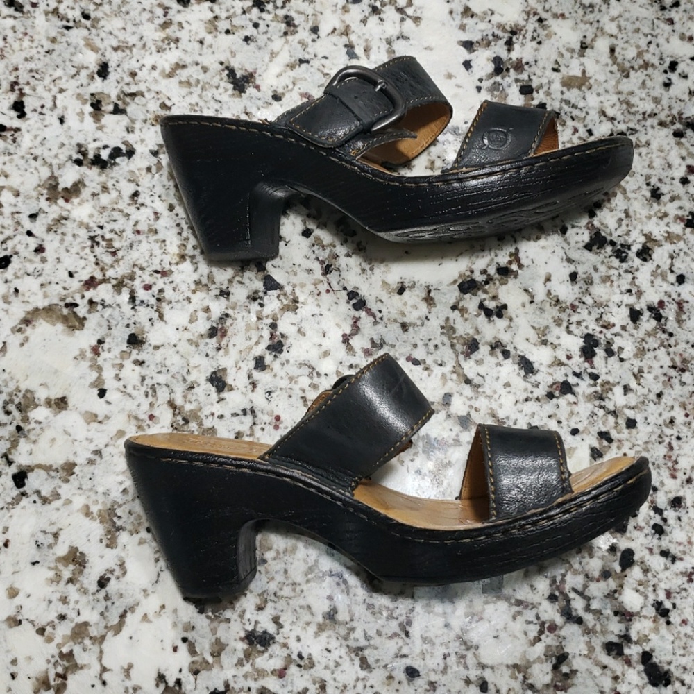 Born  leather buckle sandals 7